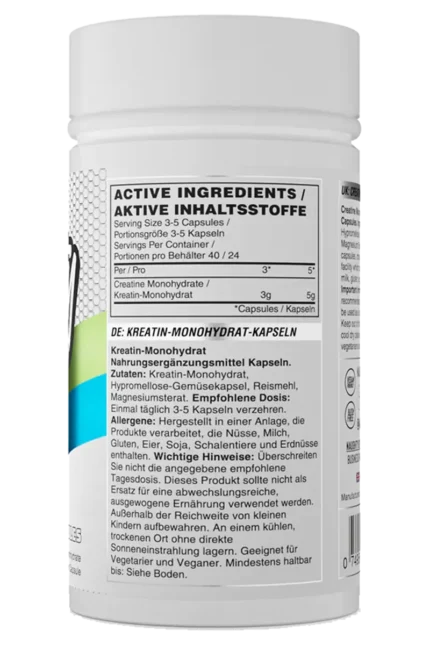 Naughty Boy Creatine Caps - 120 kapsler