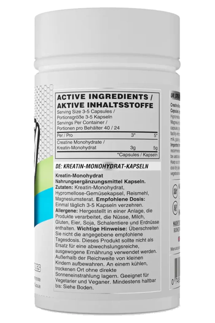 Naughty Boy Creatine Caps - 120 kapsler - Bilde 2