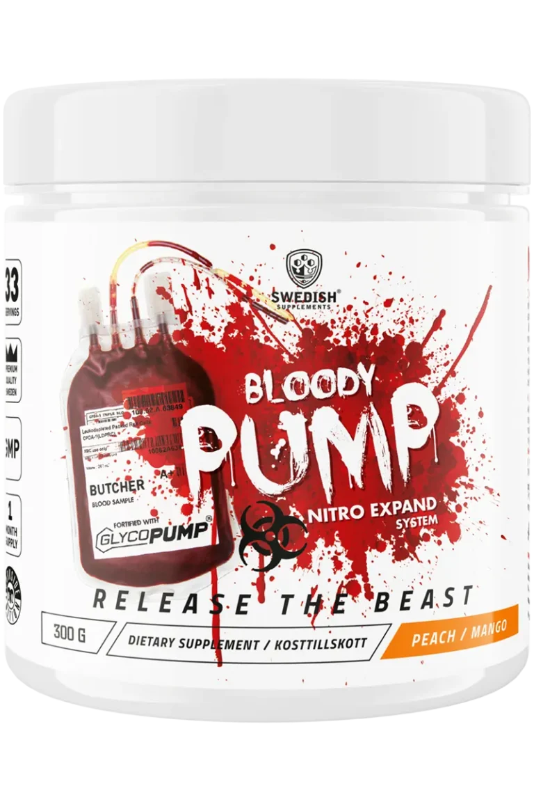Swedish Supplements Bloody Pump - 300g (Stim-Free) – Peach Mango