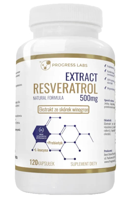Resveratrol Extrakt 500 mg - 120 kapsler