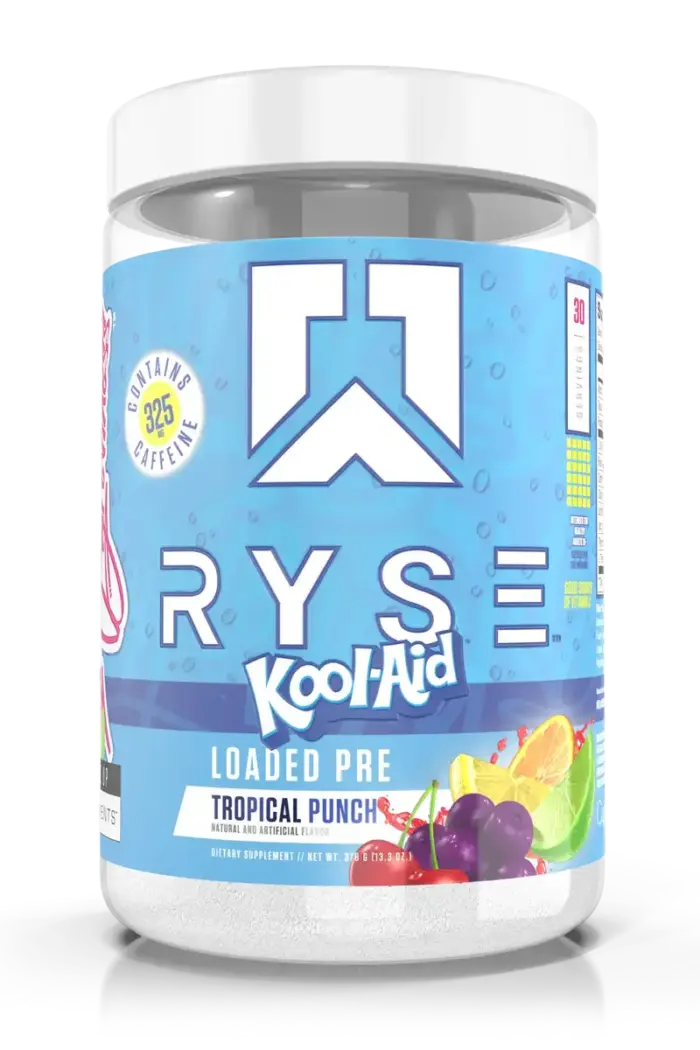 RYSE Loaded Pre-Workout - 393g/441g – Kool-Aid Tropical Punch RYSE Loaded Pre-Workout - 393g/441g – Kool-Aid Tropical Punch
