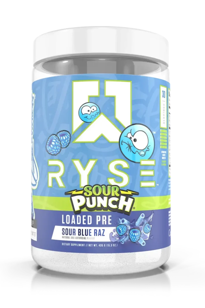 RYSE Loaded Pre-Workout - 393g/441g – Sour Punch Blue Razz RYSE Loaded Pre-Workout - 393g/441g – Sour Punch Blue Razz