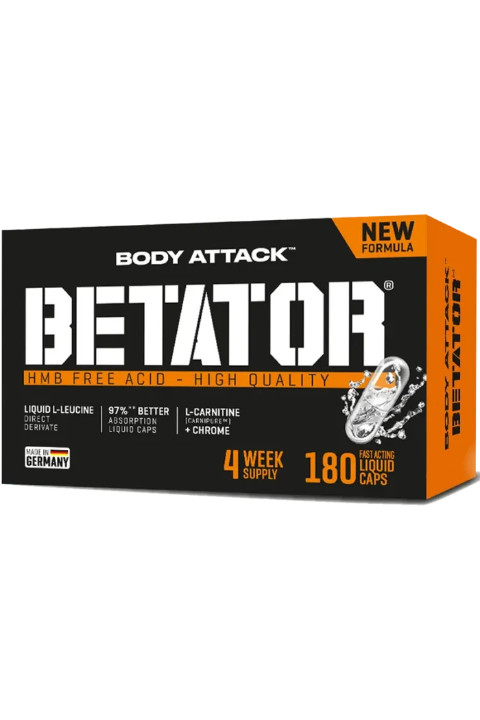 Body Attack Betator (HMB Free Acid) - 180 kapsler - Bilde 1