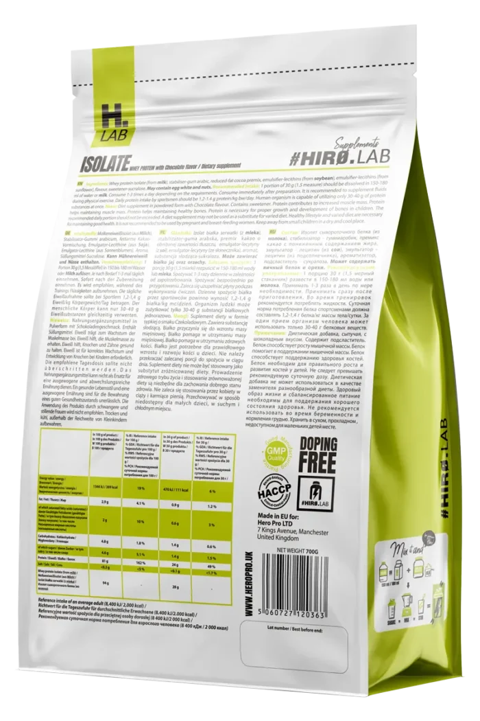 Hiro.Lab Whey Protein Isolate - 700g - Bilde 3