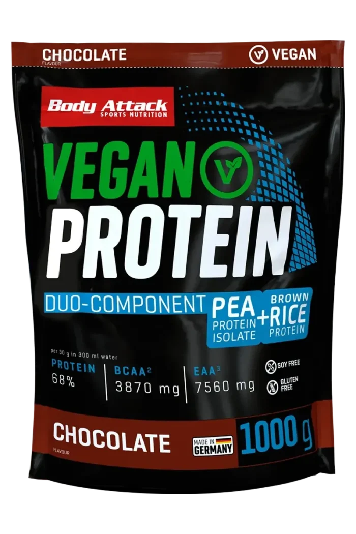 Body Attack Vegan Protein - 1000g – Chocolate Body Attack Vegan Protein - 1000g – Chocolate