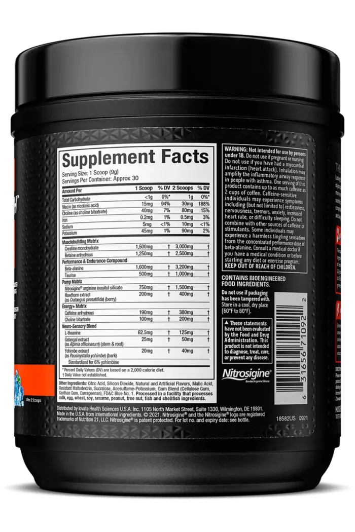 Muscletech Vapor X5 Pre-Workout - 250g - Bilde 3