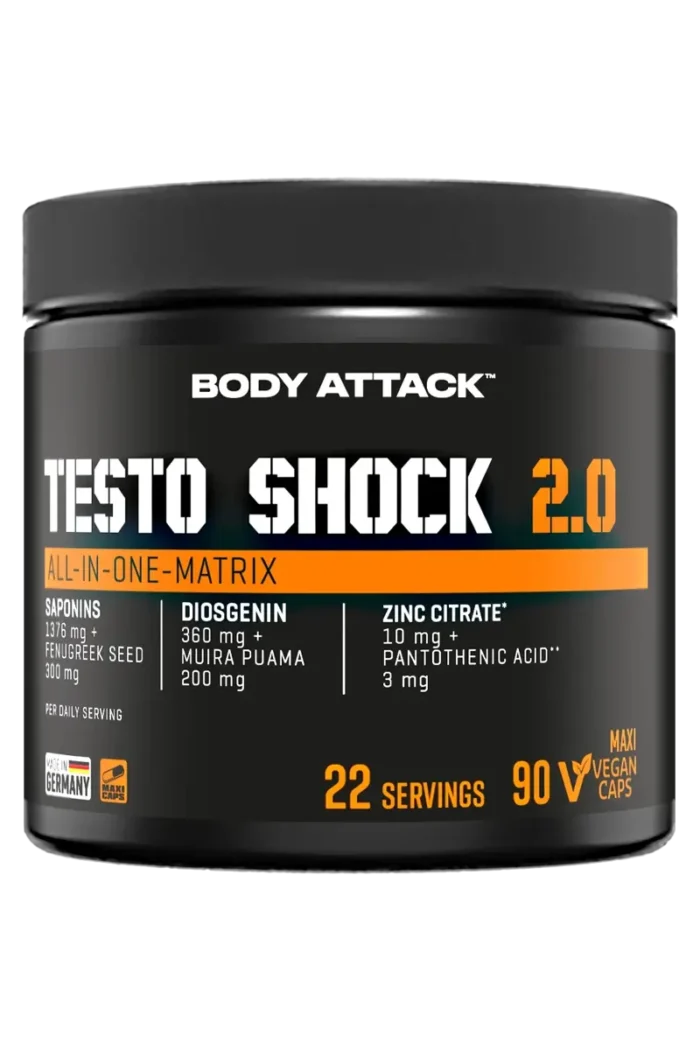 Body Attack Testo Shock 2.0 - 90 kapsler - Bilde 1