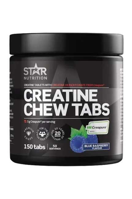 Creatine Chew Tabs - 150 tabletter â Blue Raspberry