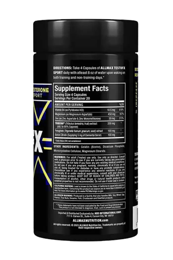 TestoFX Sport - 80 kapsler