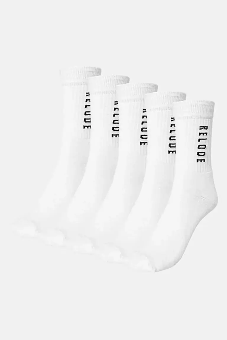 Relode Training Socks 5-pack - White – 43-46