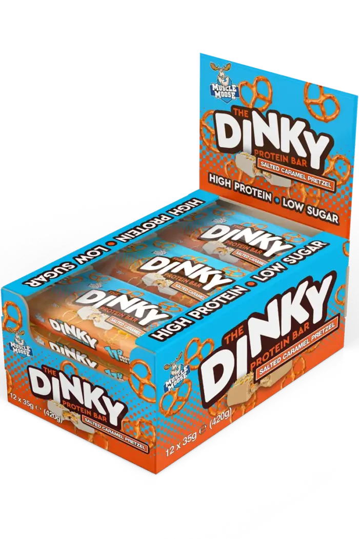 The Dinky Protein Bar 12x35g – Salted Caramel Pretzel