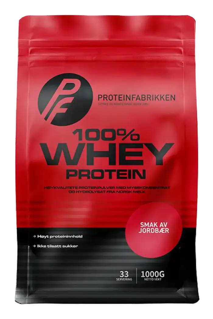 PF 100% Whey Protein - 1000g – Jordbær