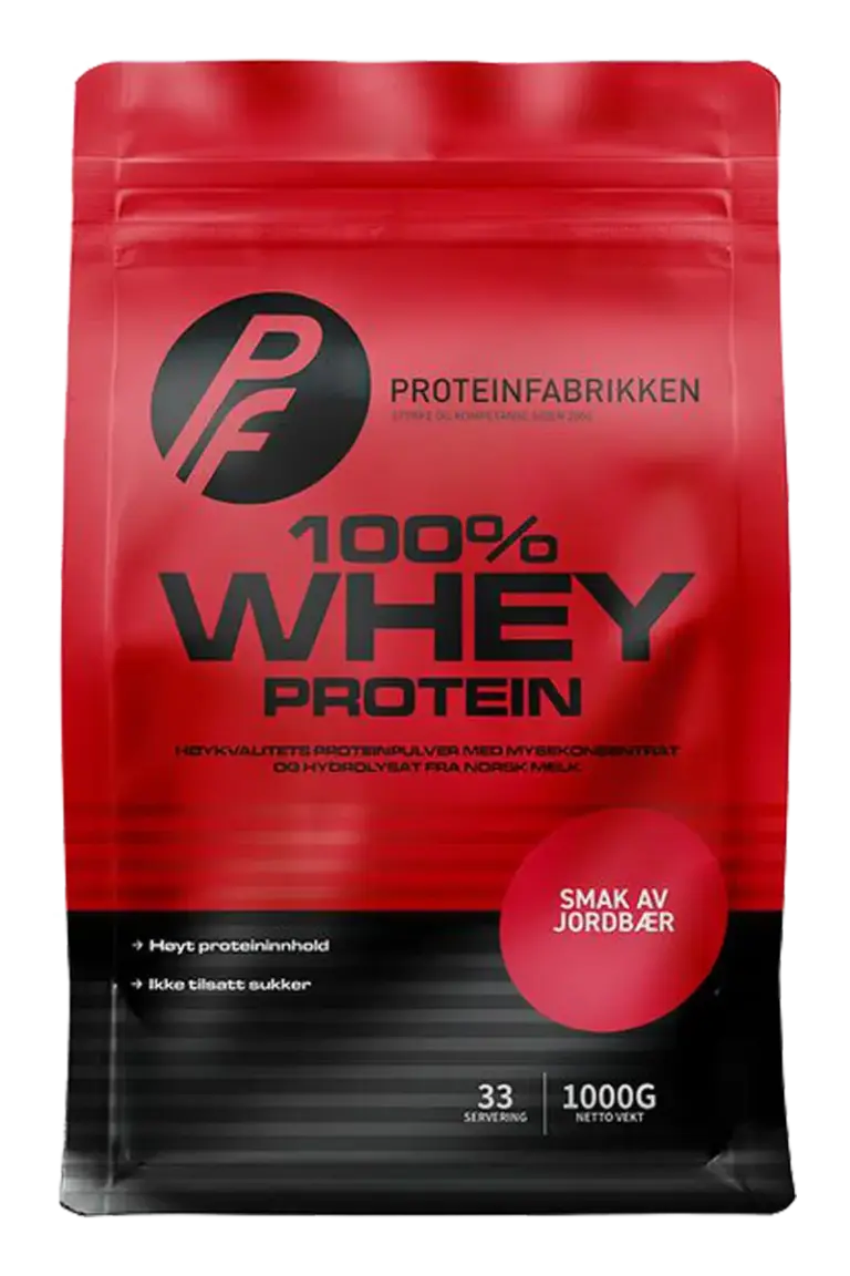 PF 100% Whey Protein - 1000g – Jordbær