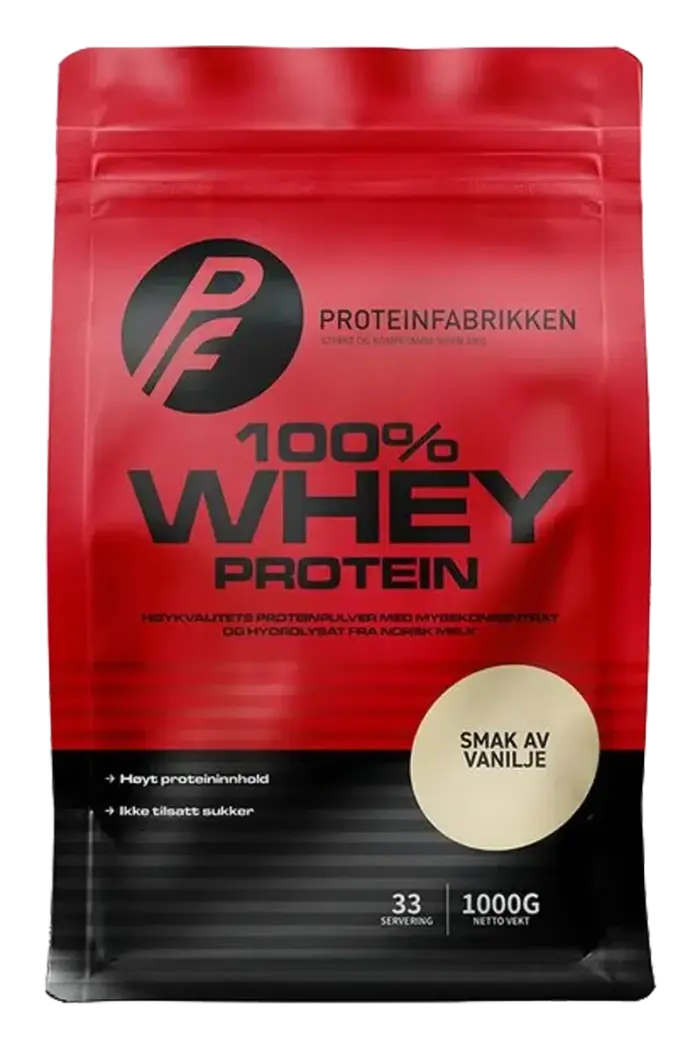 PF 100% Whey Protein - 1000g – Vanilje