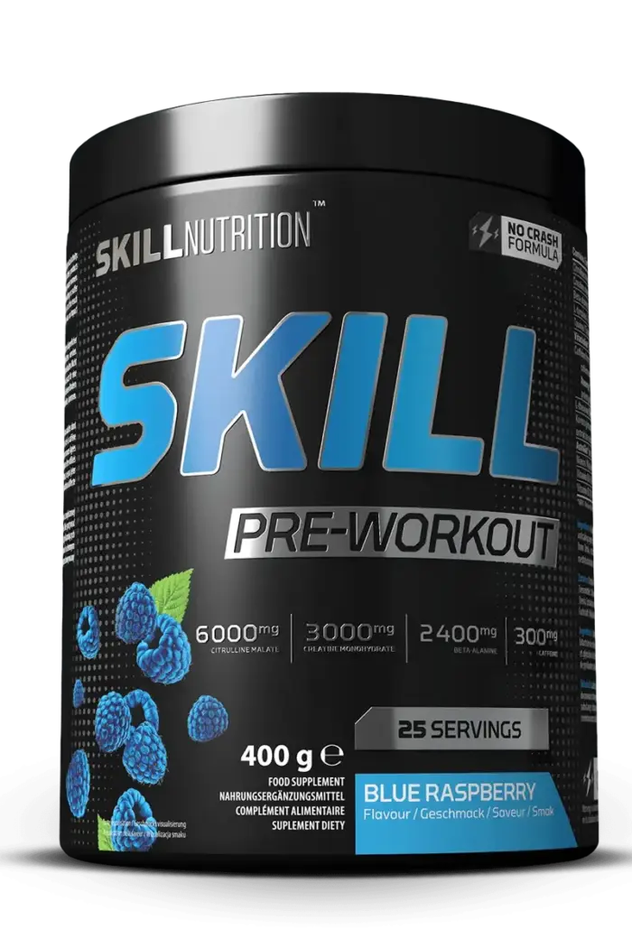 Skill Pre-Workout - 400g – Blue Raspberry Skill Pre-Workout - 400g – Blue Raspberry