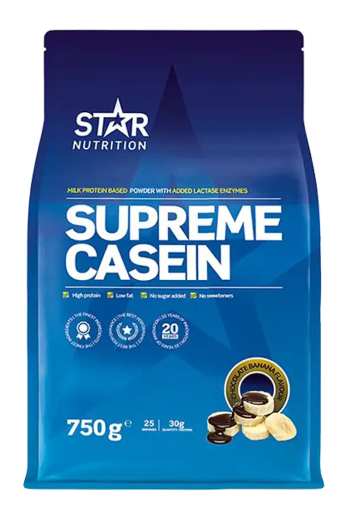 Star Nutrition Supreme Casein - 750g – Chocolate Banana Star Nutrition Supreme Casein - 750g – Chocolate Banana