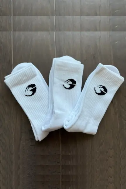 Gasp Crew Socks - 3 Pack White – L