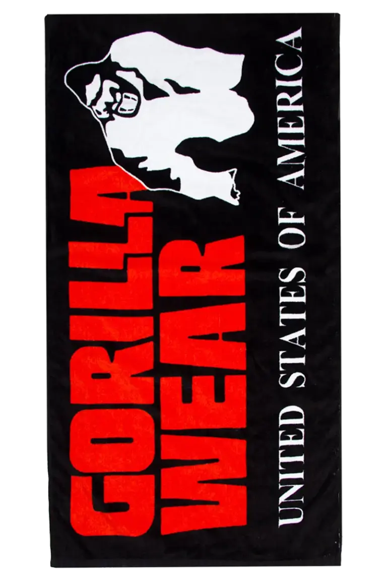 Gorilla Wear Treningshåndkle - Sort/Rød