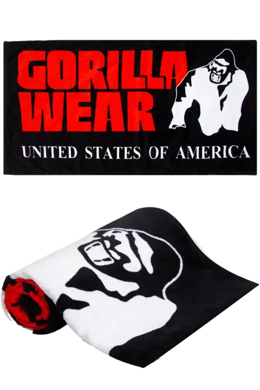 Gorilla Wear Treningshåndkle - Sort/Rød