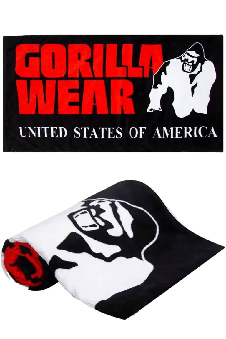 Gorilla Wear Treningshåndkle - Sort/Rød