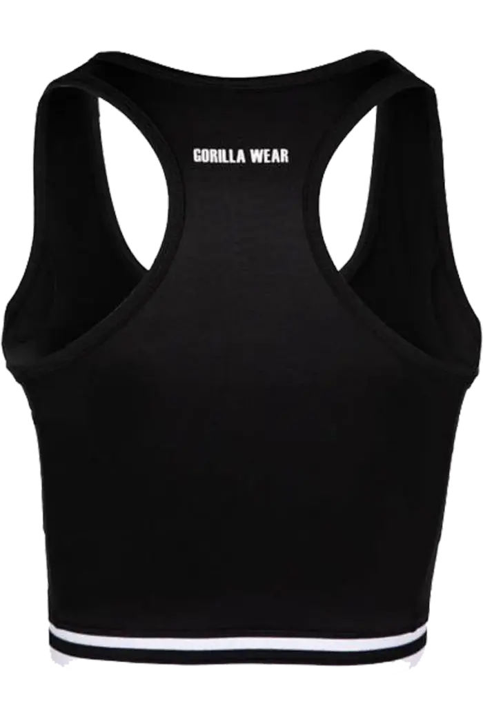 gwmzfctbk_3 GW Mesa Zip Front Crop Top - Black - Bilde 3