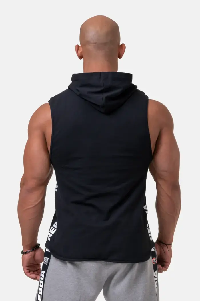 Nebbia Tank-Top With Hoodie - Black - Bilde 2