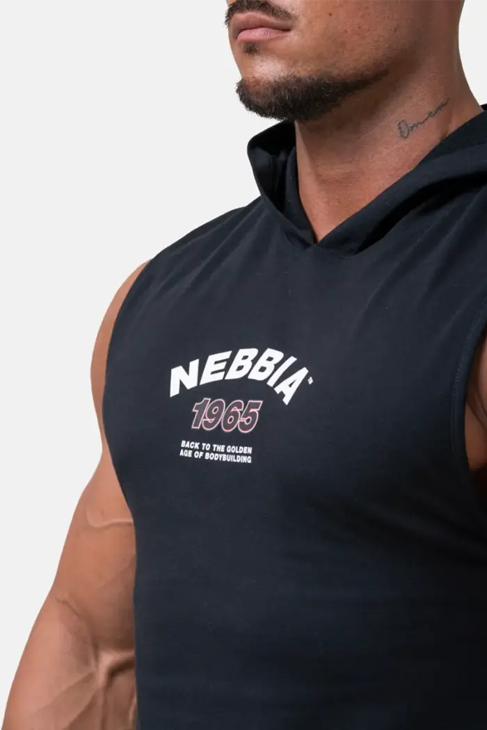 Nebbia Tank-Top With Hoodie - Black - Bilde 3
