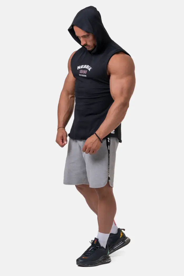 Nebbia Tank-Top With Hoodie - Black - Bilde 5