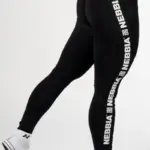 High Waisted Side Stripe Leggings ICONIC - Black
