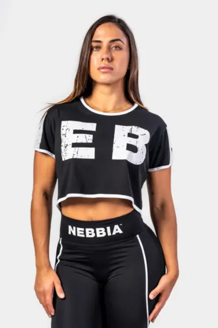 Oversized crop top GAME ON - Black â M