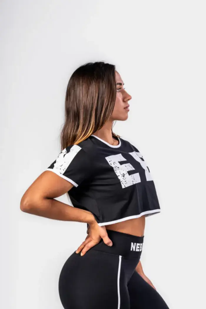 Oversized crop top GAME ON - Black - Bilde 2