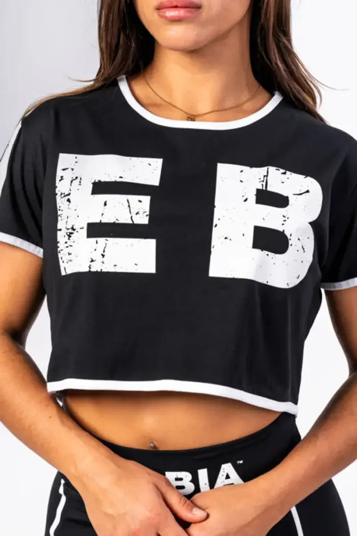 Oversized crop top GAME ON - Black - Bilde 3