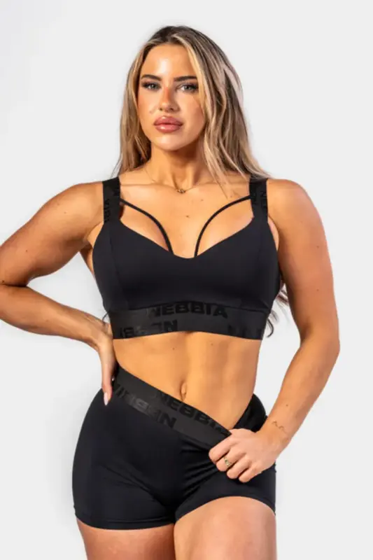 Nebbia Women's Padded Sports Bra Intense Iconic Black XS Sports-BH