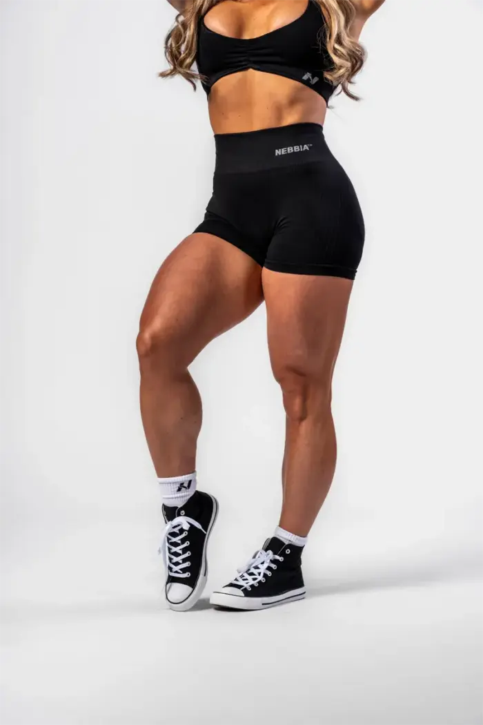 na304bk_3 High Waisted Push-Up Shorts TOTALLY SEAMLESS - Bilde 3