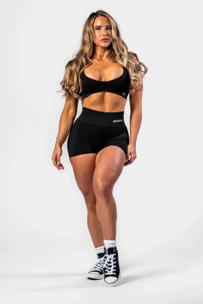 na304bk_6 High Waisted Push-Up Shorts TOTALLY SEAMLESS - Bilde 6