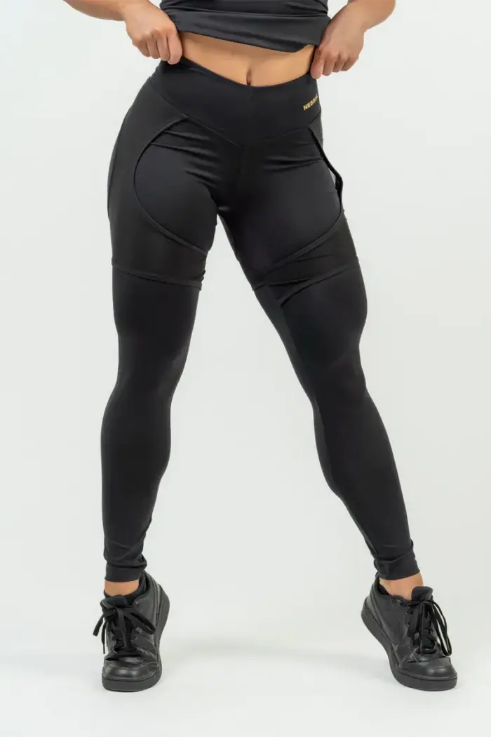 na838gdbk_2 NEBBIA Women's High Waist Leggings INTENSE Mesh - Bilde 2