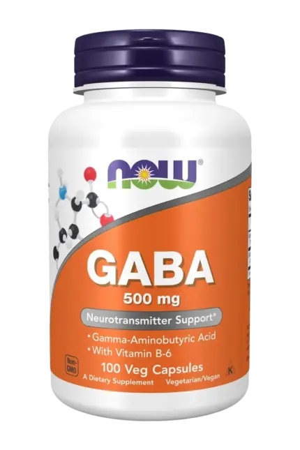 NOW GABA 500mg - 100 kapsler