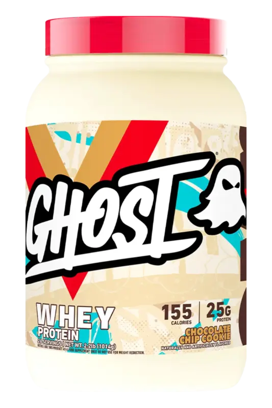 Ghost Whey Protein - 26/27/28 serveringer – Chocolate Chip Cookie