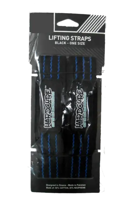 Hardcore Lifting Straps â Black / Blue
