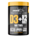 HIRO.LAB Vitamin D3 4000IU + K2 MK7 - 160 tabletter