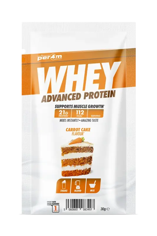 Per4m Whey Advanced Protein - 30g Porsjonspose â Carrot Cake