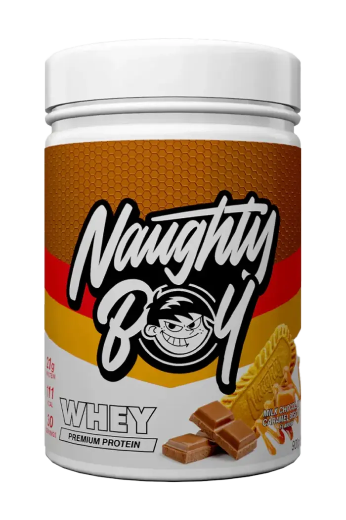 Naughty Boy Advanced Whey Protein - 900g – Milk Chocolate Caramel Biscuit Naughty Boy Advanced Whey Protein - 900g – Milk Chocolate Caramel Biscuit