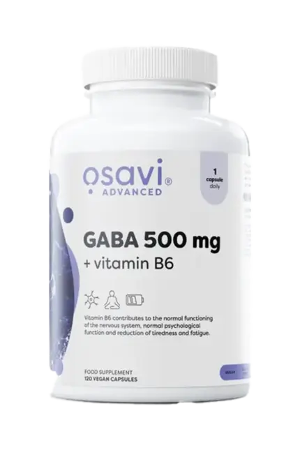 Osavi GABA 500mg + Vitamin B6 - 120 kapsler