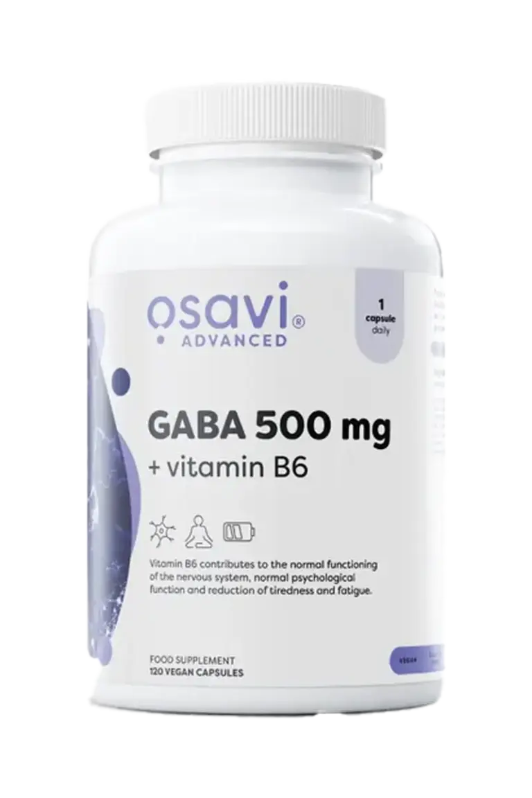 Osavi GABA 500mg + Vitamin B6 - 120 kapsler