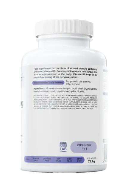 Osavi GABA 500mg + Vitamin B6 - 120 kapsler
