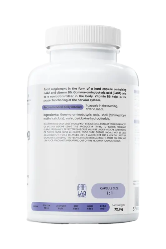 Osavi GABA 500mg + Vitamin B6 - 120 kapsler