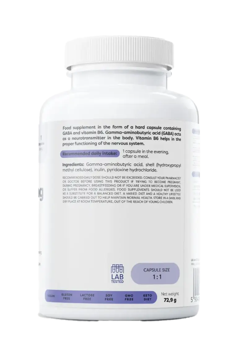 Osavi GABA 500mg + Vitamin B6 - 120 kapsler