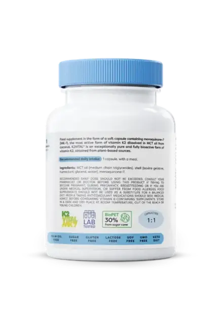 Osavi Vitamin K2 MK-7, 100mcg - 60 kapsler