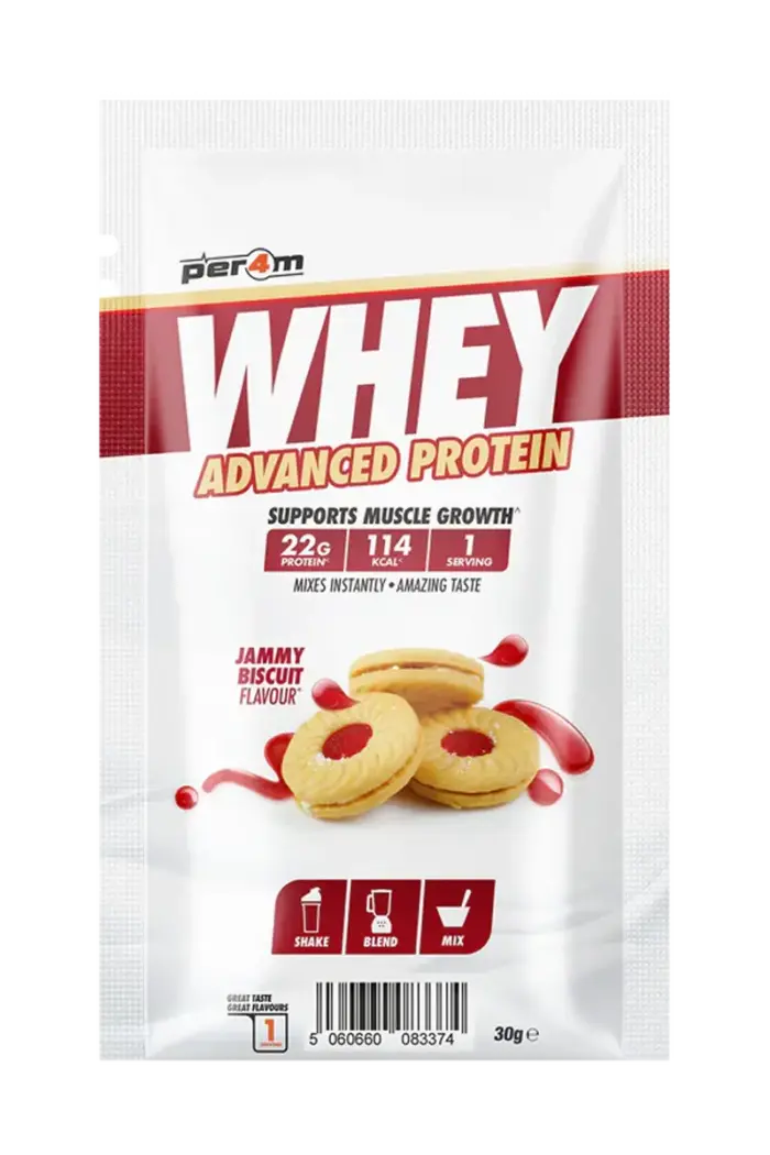 Per4m Whey Advanced Protein - 30g Porsjonspose – Jammy Biscuit