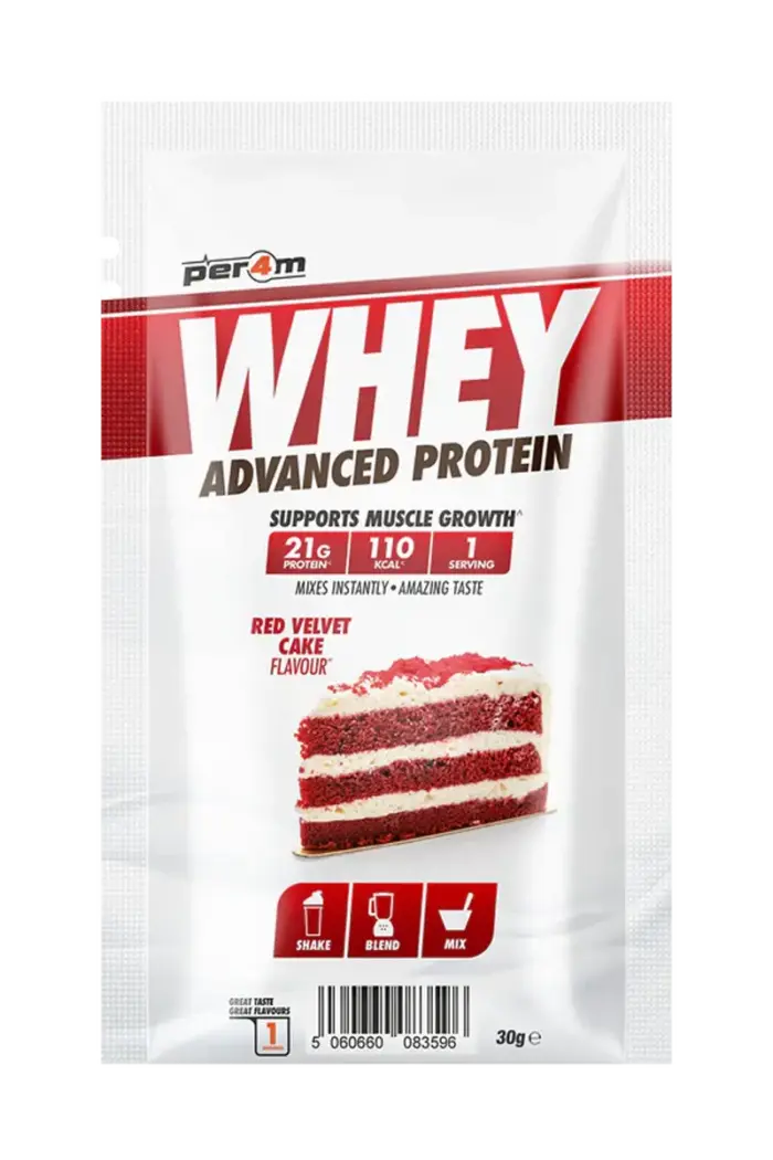 Per4m Whey Advanced Protein - 30g Porsjonspose – Red Velvet Cake